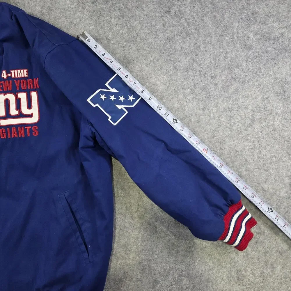 New‎ York Giants Varsity Jacket Mens XL Blue NFL Football Super Bowl Champions